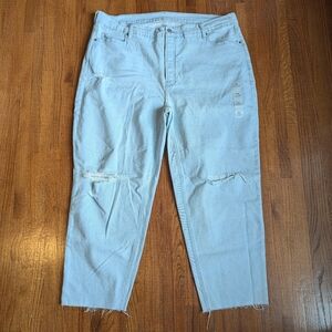 Old Navy | Extra High-Rise Sky High Straight Distressed Jeans | 22 Plus